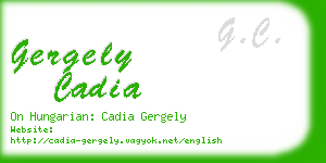 gergely cadia business card